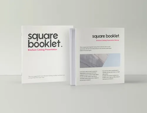 方形小册子样机 Square Psd Brochure Mockup Vol2