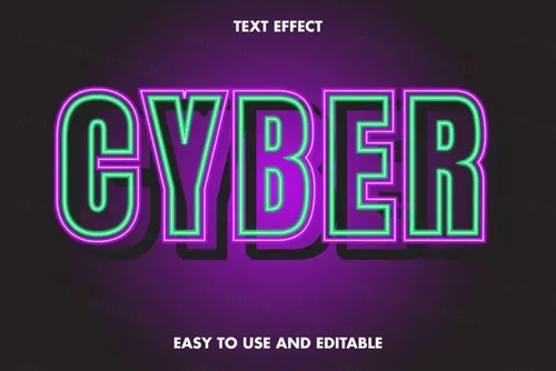 三维立体光效字体特效文本特效可编辑EPS矢量模板素材3d editable text style effect