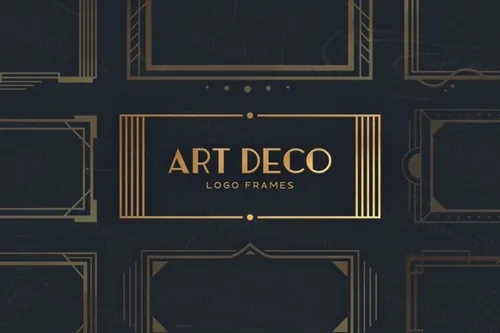 15个艺术logo模版框架 Art Deco Logo Frames