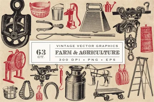 农场农业矢量图形包 Farm Agriculture Vector