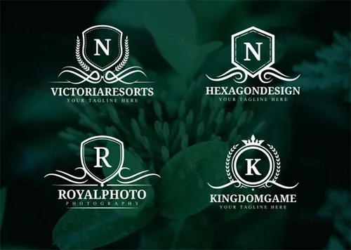 信封上的logo模版 Crest Logo Templates Bundle