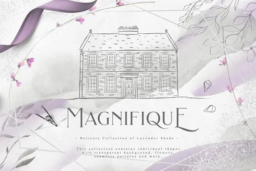手绘水彩插画 Magnifique Watercolor C