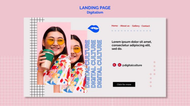 欧美未来派动态数字美学版式宣传海报PSD设计模板素材