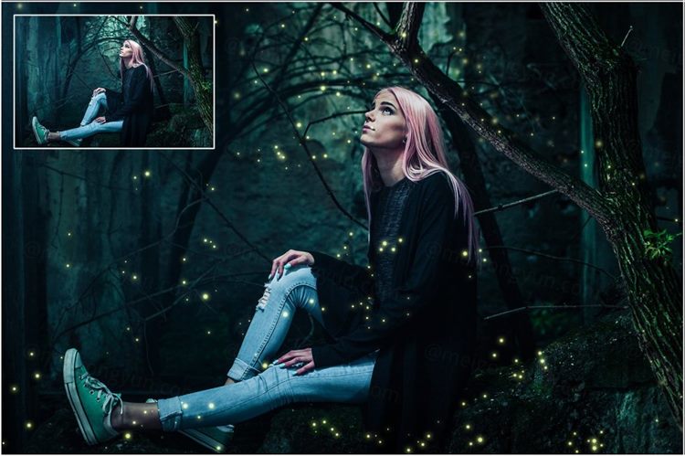 5K超高清火花/萤火虫/魔法/童话般叠加特效素材 5K Fi