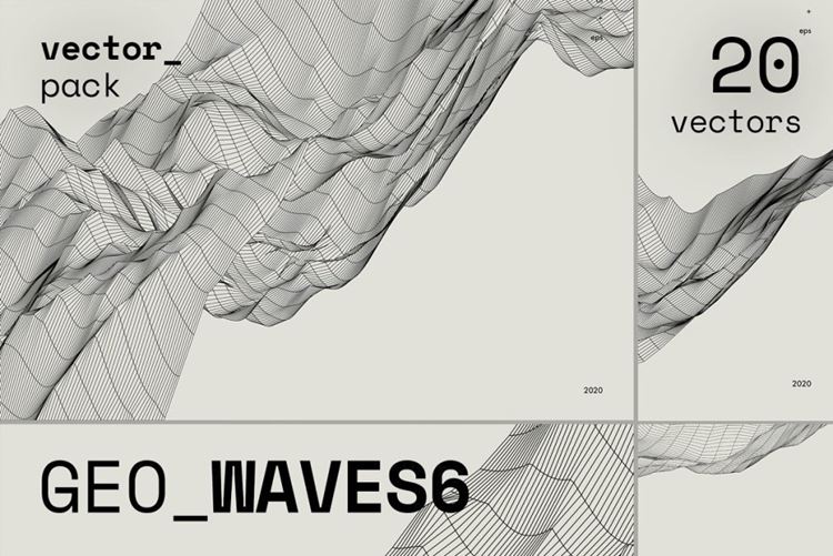 未来派人工智能区块链数据可视化抽象多边形线框几何矢量图形 G