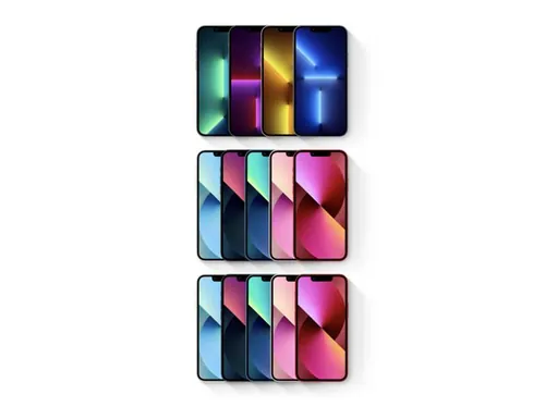 最新苹果13手机全色系Sketch样机模板素材免费下载 iPhone 13 Sketch Library