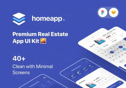 房地产公寓出售租赁移动APP界面UI素材 Homeapp UI Kit