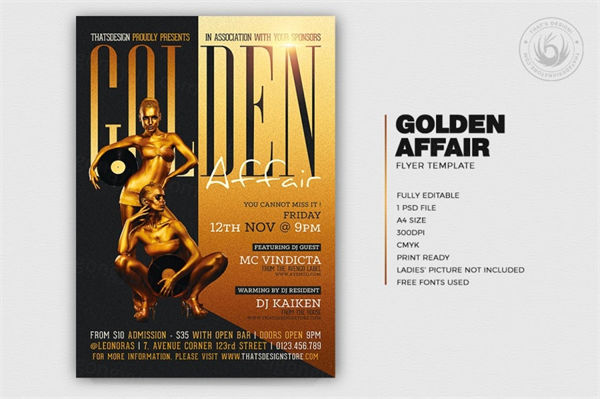 时尚高端震撼的轻奢土豪金房地产海报宣传单