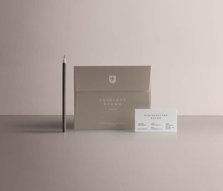 现代PSD信封模型Psd Envelope Card Brand Mockup