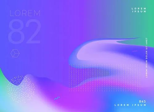 紫色渐变抽象矢量背景Abstract Purple Gradient Fluid Color Wavy Background
