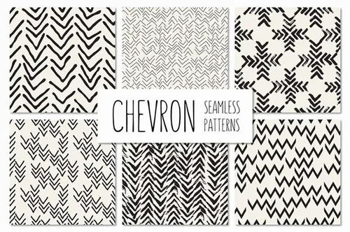 手绘无缝背景图案 Chevron. Seamless