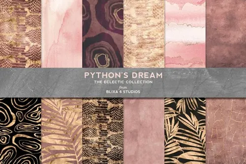 烫金玫瑰背景纹理 Python’s Dream in Ros