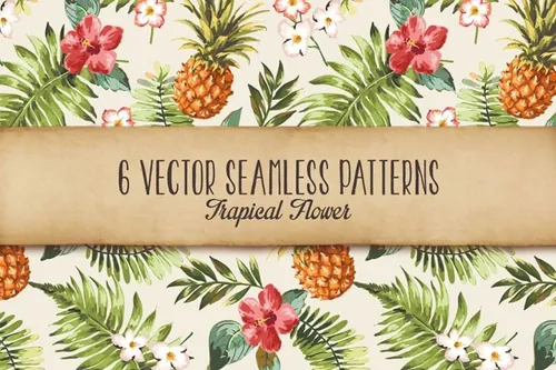 无缝热带图案背景纹理 Seamless tropical p
