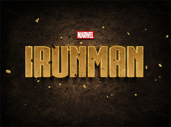 漫威超级英雄影视后期特效文字photoshop text style