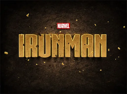 漫威超级英雄影视后期特效文字photoshop text style