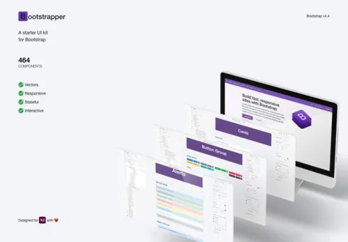 响应式网站Web UI设计系统 Bootstrapper Starte