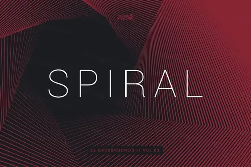 螺旋波纹线条背景纹理Spiral  Hexagon Swir