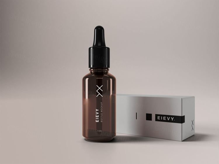 医用滴管包装设计样机PSD模板 Dropper Packaging Mockup