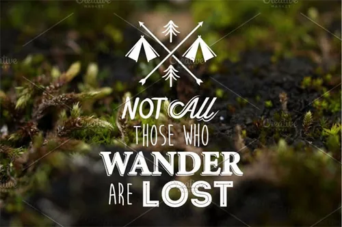 拓展户外相关的logo图形模版 Not all those who wander