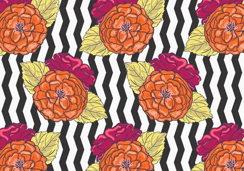 波普矢量菊花插图Floral Background Vector