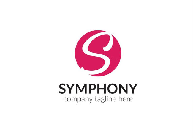 时尚的S LOGO模板 Symphony Letter S Logo