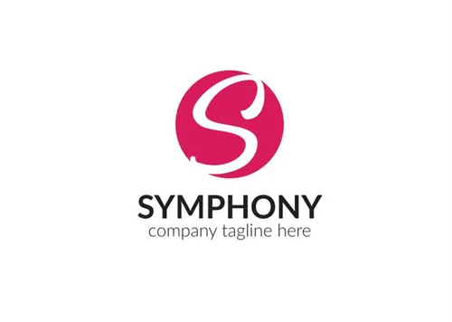 时尚的S LOGO模板 Symphony Letter S Logo