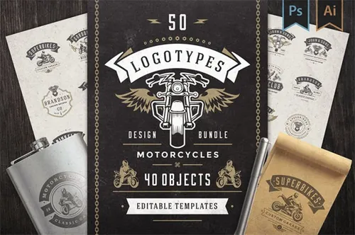 50个摩托车LOGO和图形 50 Motorcycles Logos and