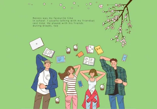 Team Spirit 韩国扁平化风格团队学习精神建设庆祝AI矢量插画素材 ti013a22305