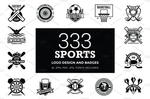 运动LOGO设计模板 333 Sports Logo Designs