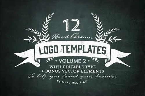 手绘LOGO模板素材 Hand Drawn Logos  Elements