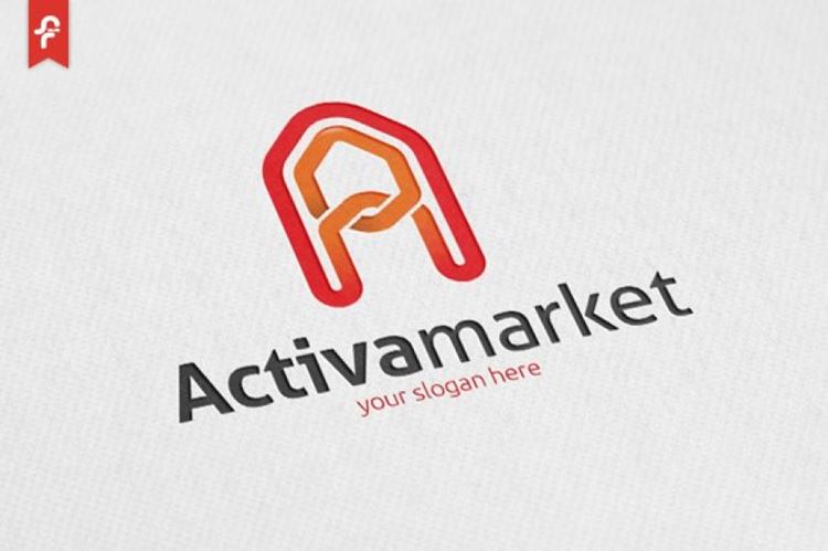 市场主题的LOGO模板 Activa Market Logo