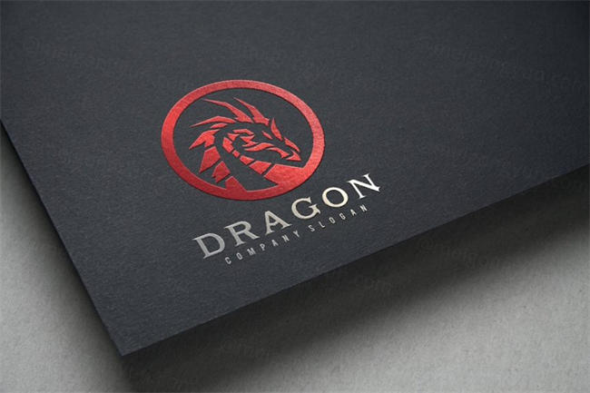 霸气的龙LOGO图形模板 Dragon