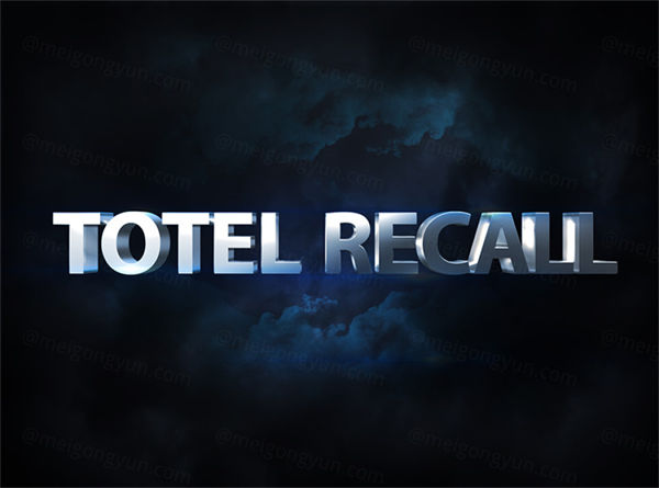 金属质感特效立体文字PS字体样式模板the_movie_Mockup