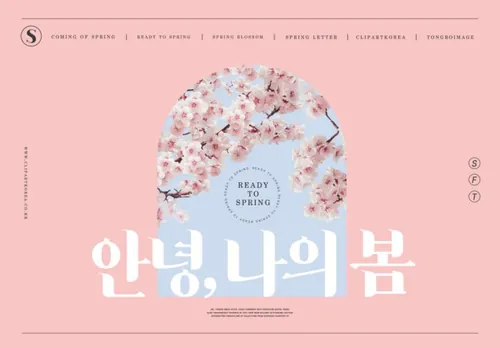 春季浪漫的粉色欧美英文版式购物促销高端女装海报PSD模板