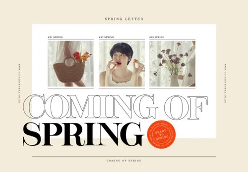 春季浪漫的粉色欧美英文版式购物促销高端女装海报PSD模板