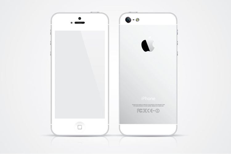 手机封面White iPhone 5 vector illustration