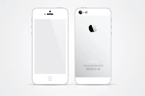 手机封面White iPhone 5 vector illustration