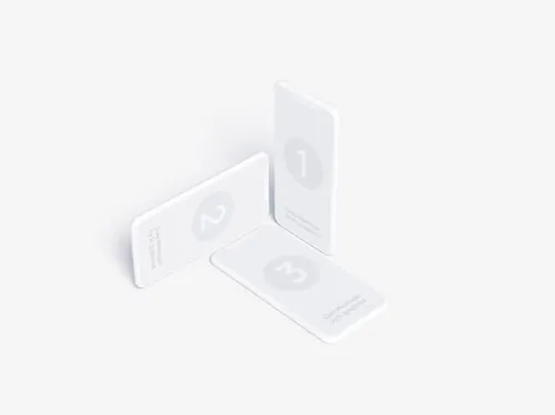 苹果手机白模UI界面贴图样机模板免费下载 Three iPhone Clay Mockups