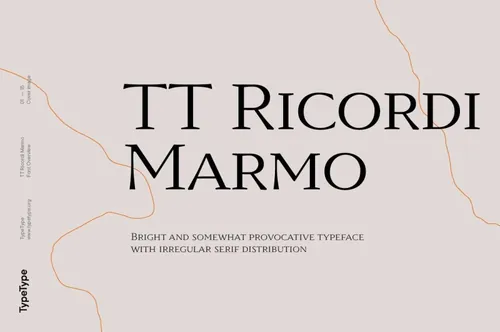 潮流酸性艺术学术海报排版英文装饰字体 TypeType - TT Ricordi Marmo