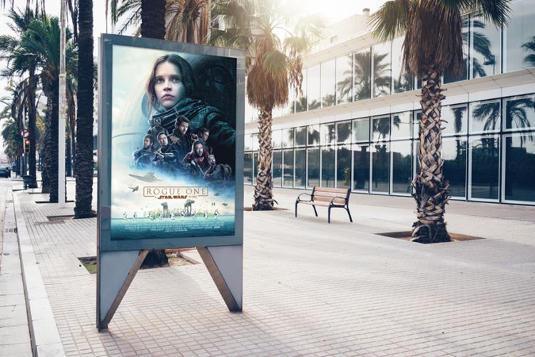 街道广告牌模型PSD贴图模板Street Display Billboard Mock-up