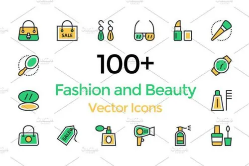 时尚和美丽矢量图标下载 Fashion and Beauty Vector Ic