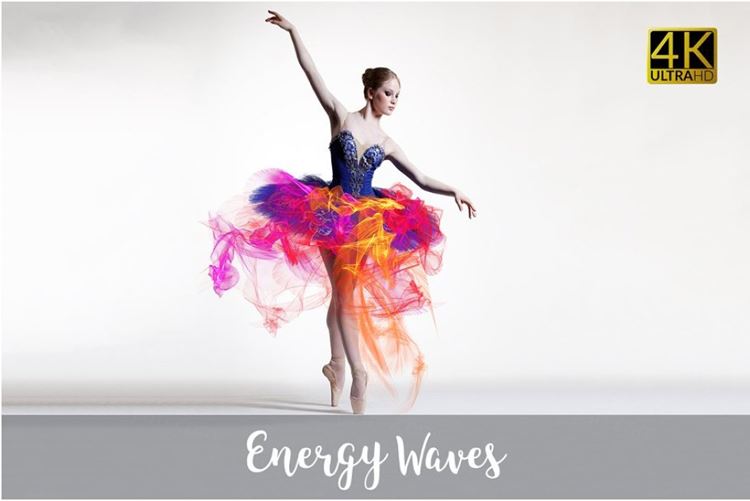 4k梦幻酷炫炫彩覆盖 Energy Waves Overla