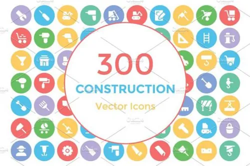 建设工具图标下载 300 Construction Vector Icons