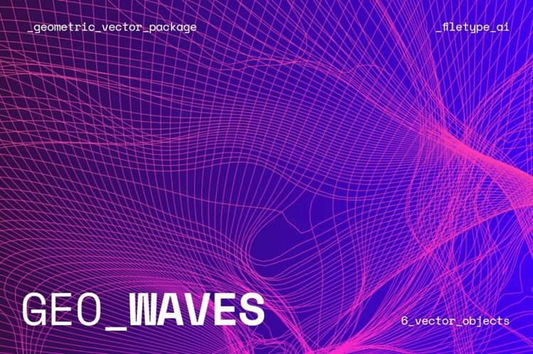 未来派人工智能区块链数据可视化抽象多边形线框几何矢量图形 G