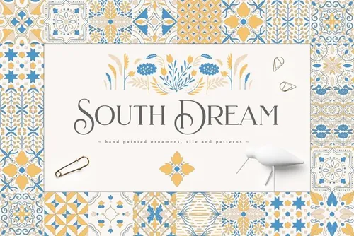 南梦手绘图案背景纹理集 South Dream Hand P