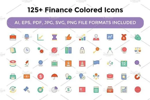 125 金融彩色图标下载 125  Finance Colored Icons