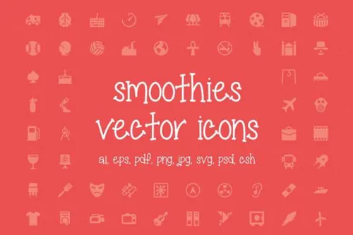 旅行元素矢量图标下载 350  Smoothies Vector Icons