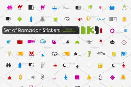 贴纸矢量图标素材 113 RAMADAN sticker icons