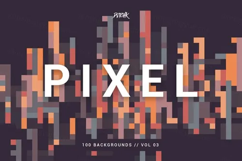 多彩像素背景纹理 Pixel Colorful Backgr