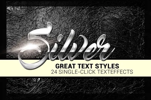 12 24款金属文字图层样式Styles Silver